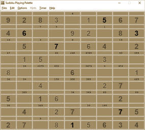 Sudoku Game Sepia