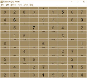 Sudoku Game Sepia
