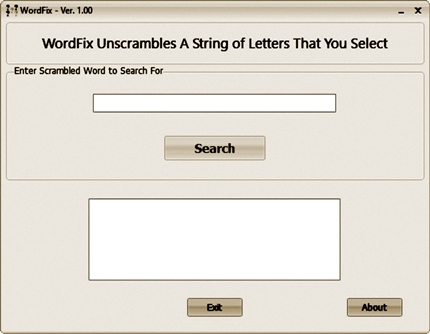 Sepia Image of the WordFix Form