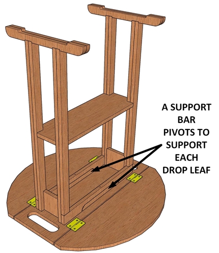 Bottom View of Table in Design Drawing