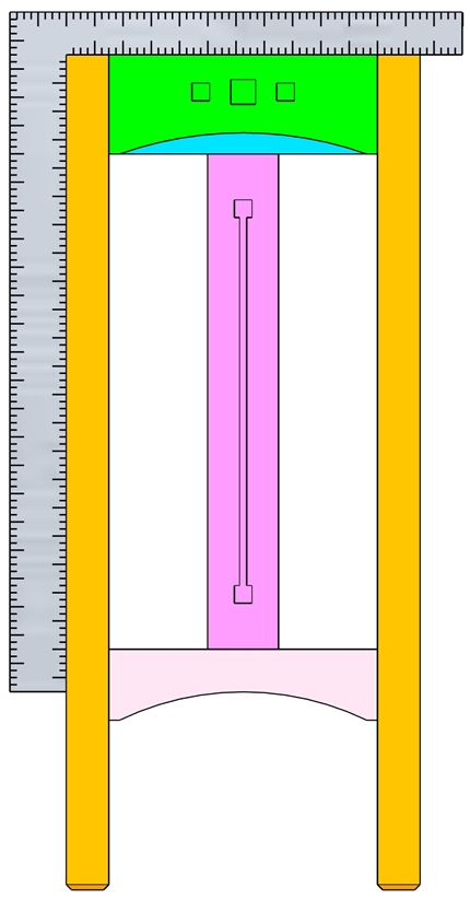 Drawing of Gluing Setup for Two Legs