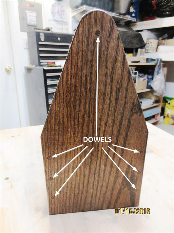View of the One End Showing the Dowel Locations
