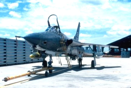 Unarmed F-105D in Revetment