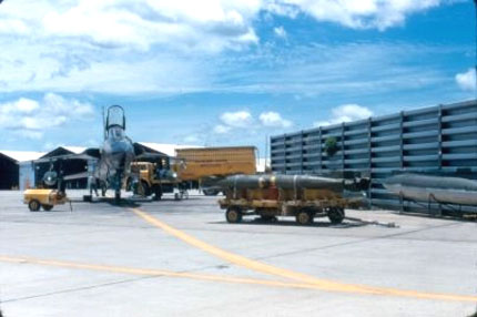 F-105D Being Loaded with 750-lb Bombs