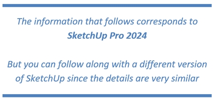 Explaining Following Info is Based on SketchUp Pro 2021