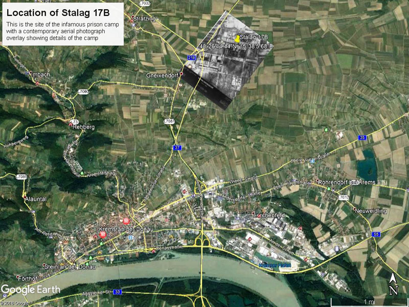 Same Reconnaissance Photograph of Stalag 17B but Showing a Wider View