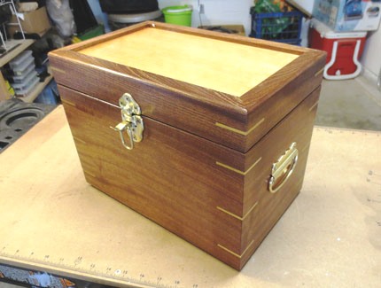 Sapele Box with Open Latch