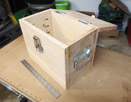Plywood Box with Top Open